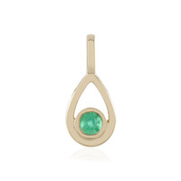 9K Russian Emerald Gold Pendant