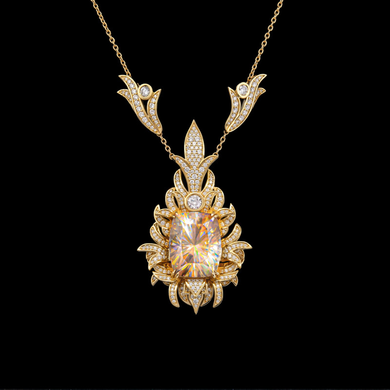 Namibia-Cerussit-Goldcollier (de Melo)