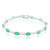Bracelet en argent et Agate verte