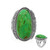 Anello in argento con Turchese Kingman Mohave Verde (Art of Nature)