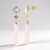 Boucles d'oreilles en argent et Calcédoine rose (KM by Juwelo)