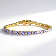 Brazalete en plata con Tanzanita