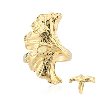 Anello in argento con Opale di Welo (MONOSONO COLLECTION)