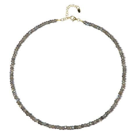 Labradorit-Silberhalskette