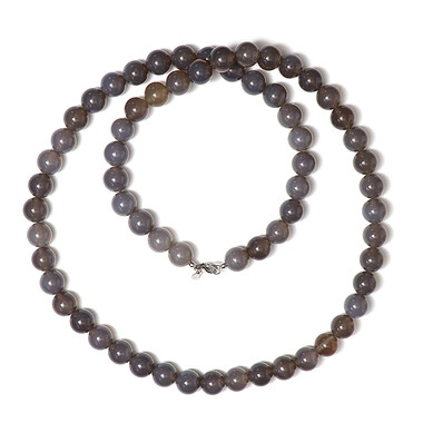 Collana in argento con Agata Color Argento