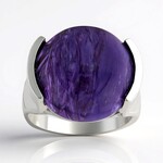 Bague en argent et Charoïte