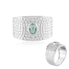 Anello in argento con Smeraldo Color Paraiba