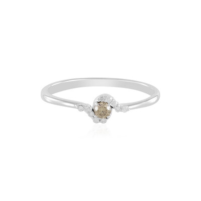 I2 Champagner-Brillant-Silberring