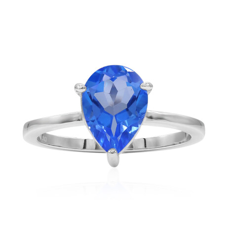 Bague en argent et Topaze Bleue Indigo