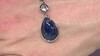 Zilveren hanger met een lapis lazuli