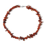 Collana in argento con Diaspro Rosso