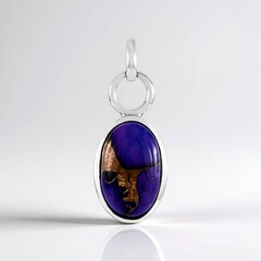 Pendentif en argent et Turquoise pourpre cuivré de Mohave (Faszination Türkis)