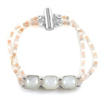 Bracciale in argento con Pietra di Luna Bianca (KM by Juwelo)