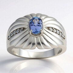 Anello in argento con Tanzanite Lilla Non Riscaldata