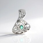 Ciondolo in argento con Smeraldo Russo (MONOSONO COLLECTION)
