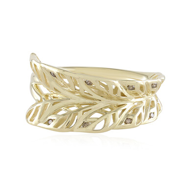 I2 Champagner-Diamant-Goldring (Ornaments by de Melo)
