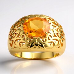 Anello in argento con Citrino