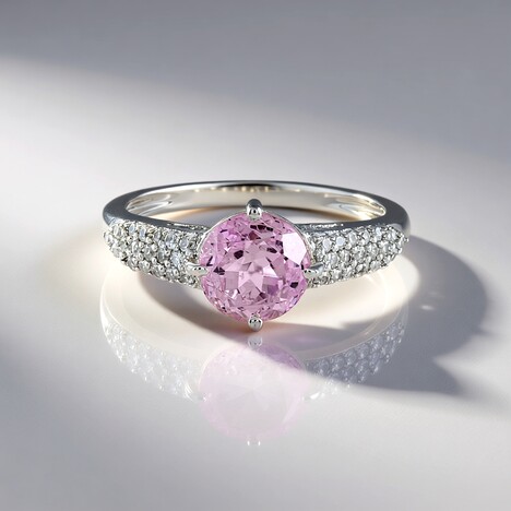 Anello in argento con Kunzite Brasiliana