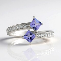 Anello in argento con Tanzanite