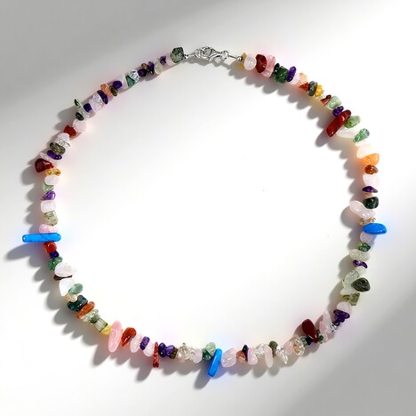 Collana in argento con Agata Muschiata