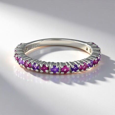 Anello in argento con Ametista Zambiana