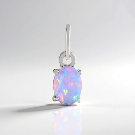 Ciondolo in argento con Opale di Welo