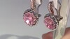 Pendientes en plata con Espinela rosa (Gems en Vogue)