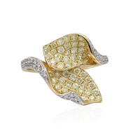 Gelber SI2 Brillant-Goldring (CIRARI)