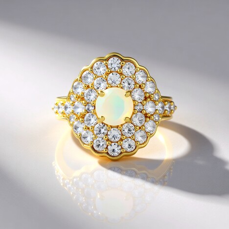 Anello in argento con Opale di Welo