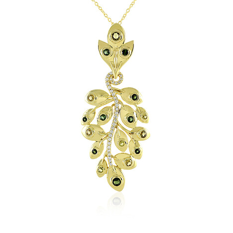 Brazilian Yellow Tourmaline Silver Necklace