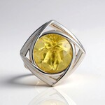 Ciondolo in argento con Fluorite Gialla (MONOSONO COLLECTION)