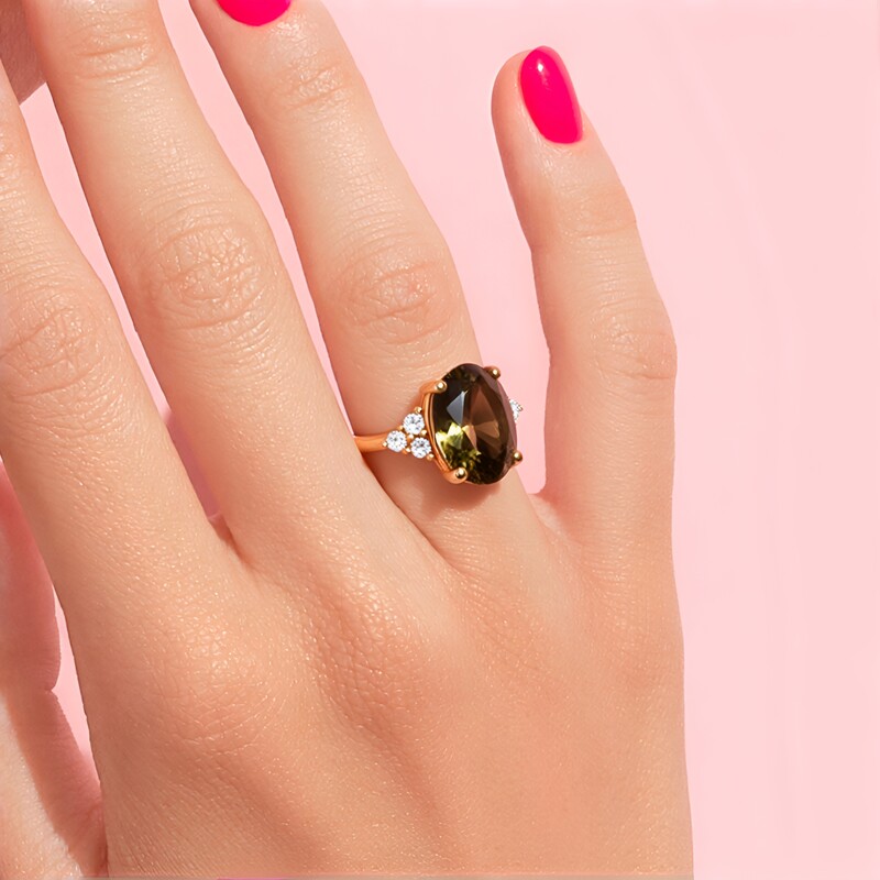 Anello in oro con Tanzanite (non riscaldata)