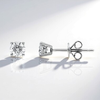 Pendientes en oro con Diamante I1 (H)  (CIRARI)