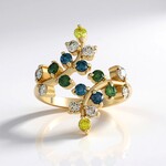 Anello in oro con Diamante Cioccolato I2 (SUHANA)