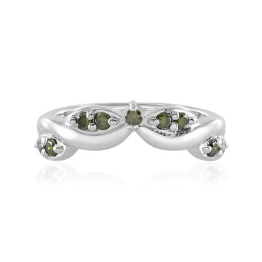 Anillo en plata con Diamante I3 verde