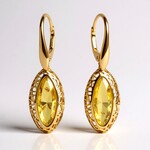 Orecchini in argento con Ambra Baltica Limone (dagen)