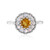 Anillo en plata con Citrino