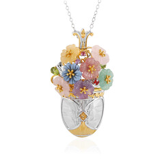 Edelstein-Silberhalskette (Gems en Vogue)