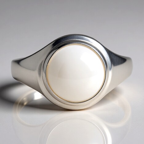 Anello in argento con Pietra di Luna Arcobaleno