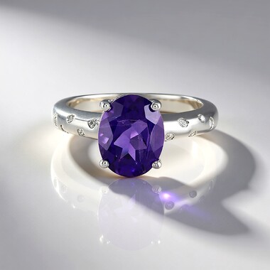 Sibirischer Amethyst-Silberring