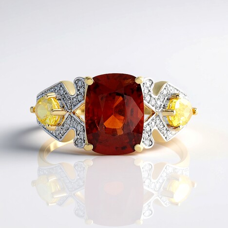 Anello in oro con Spessartina (SUHANA)