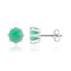 Brazilian Emerald Silver Earrings