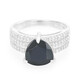 Anello in argento con Ematite Nera