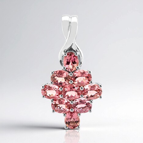 Ciondolo in argento con Tormalina Rosa Brasiliana (Pallanova)