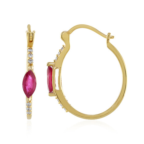 Orecchini in argento con Rubino del Madagascar