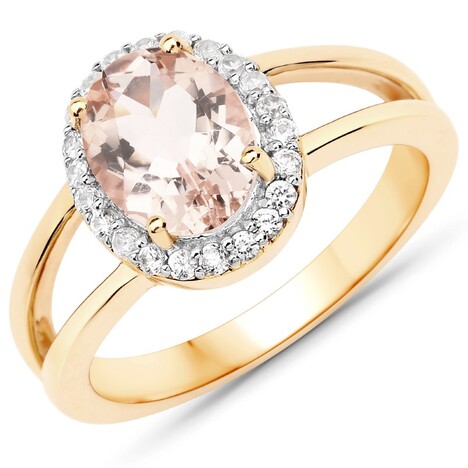 Anello in argento con Morganite
