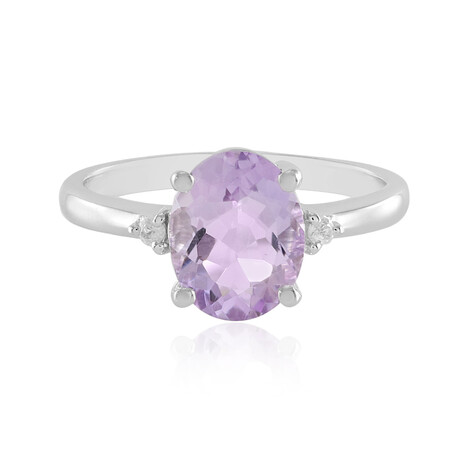 Rose de France Amethyst Silver Ring