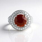 Bague en or et Grenat Hessonite