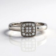 Zilveren ring met zirkonen
