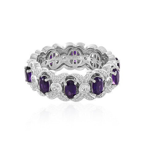 Sambia-Amethyst-Silberring (Dallas Prince Designs)